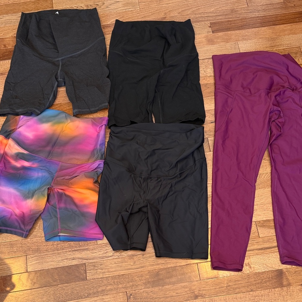 Old Navy Women's maternity Athletic Shorts Set - Black, Gray, Multicolor, Purple